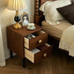 Side Tables For Bedroom Solid Wood Nightstands With 2 Drawers