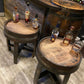 End Table Made from Authentic Whiskey Barrel