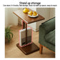 Solid Wood C-Shaped End Table, Side Table for Sofa,Coffee Tables for Living Room，Save Space，Table for Small Spaces