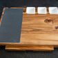 Rectangular Extra Large Acacia Wood Charcuterie Board Serving Tray and Knife Set