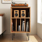 Record Player Stand, Turntable Stand with Record Storage, Vinyl Record Storage Cabinet with Metal Legs, Record Player Table Holds Up to 150 Albums for Living Room, Bedroom, Office