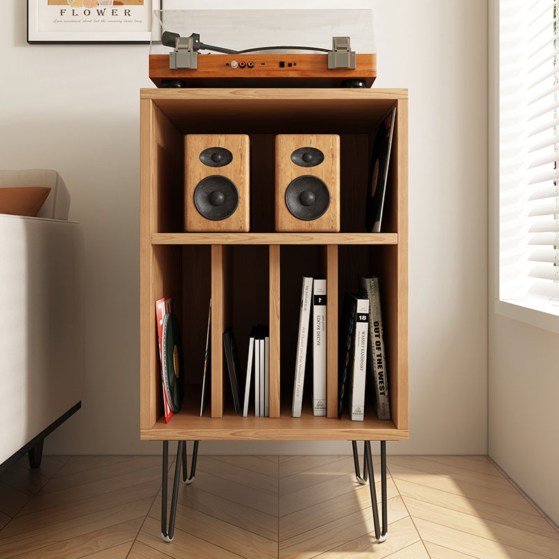Record Player Stand, Turntable Stand with Record Storage, Vinyl Record Storage Cabinet with Metal Legs, Record Player Table Holds Up to 150 Albums for Living Room, Bedroom, Office