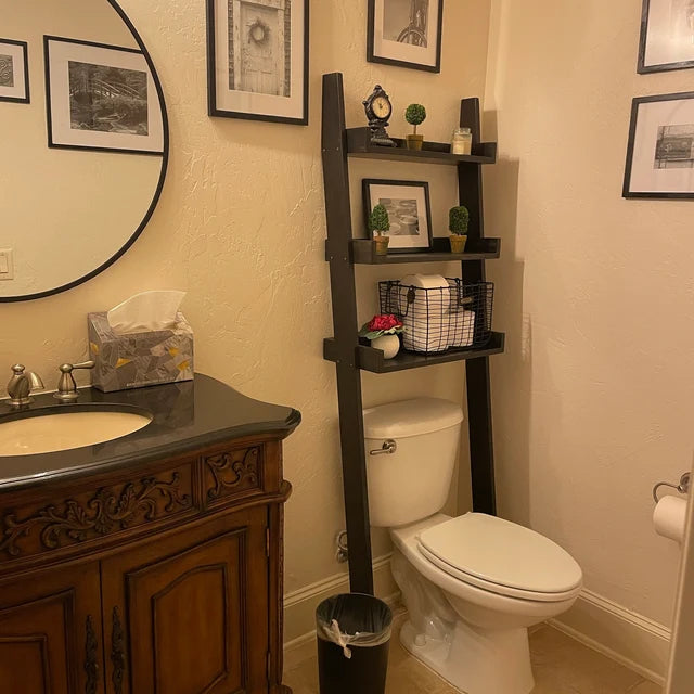 Over-the-toilet Ladder Shelf – TheRusticFurniture