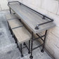 Sofe Bar Table, Industrial Pub Table - Wood thickness: 2"